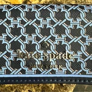 Kate Spade Blue and Black Geometric Wallet